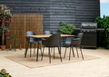 Havebord Beijing sort/teak 148 x 85 cm - Sunlife